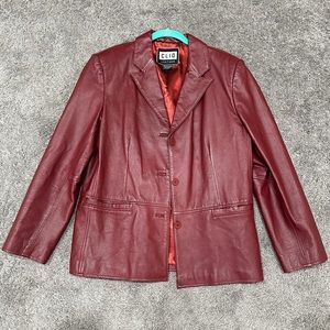 Red Leather Vintage Jacket